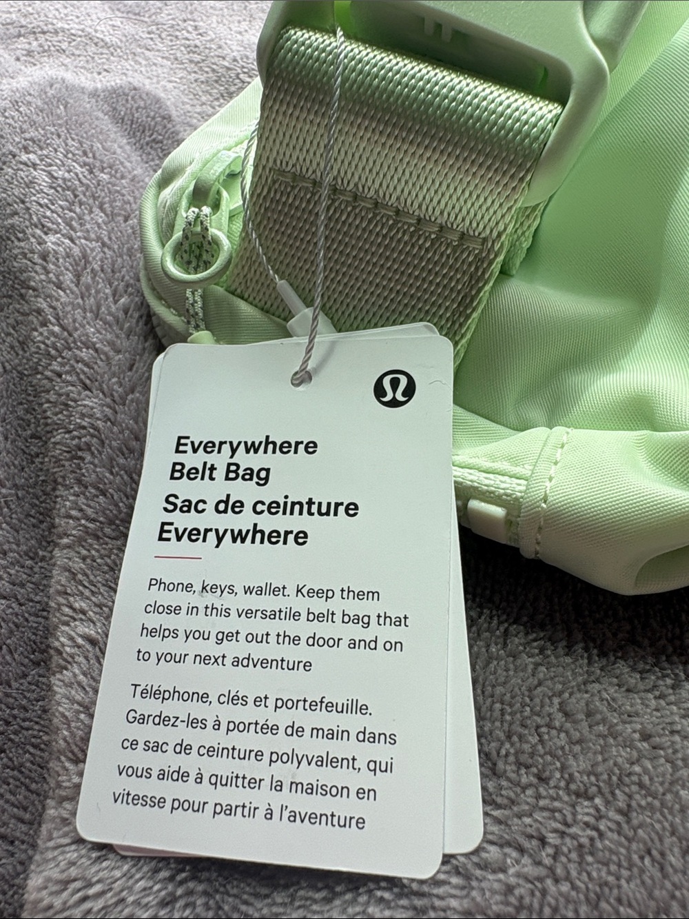 NWT Lululemon Everywhere Belt Bag in Soft Green - Picture 2 of 8